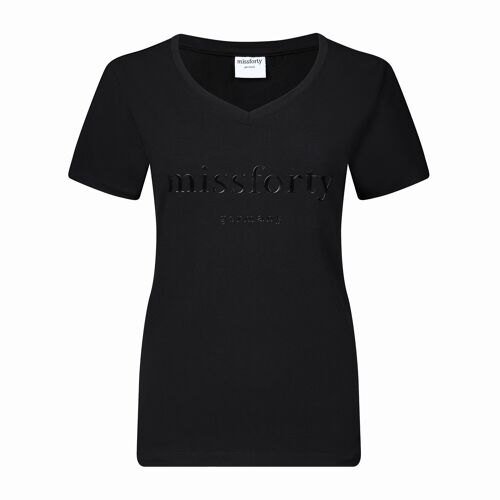 Damen T-Shirt Basic Jersey schwarz - Geschenk zum 40. Geburtstag