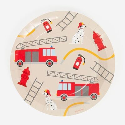 8 Paper plates: firefighter