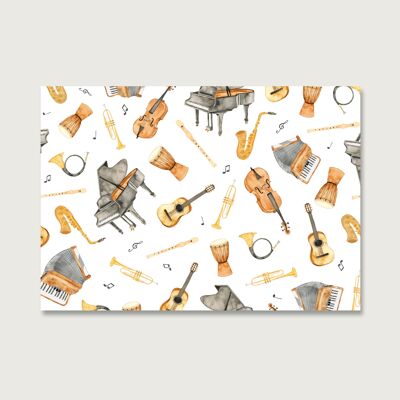 Carte postale "Instruments"