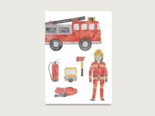 Postkarte "Feuerwehr"