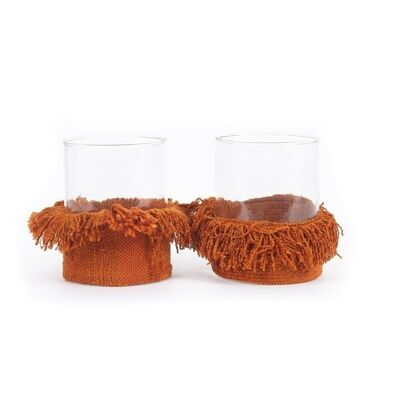The Oh My Gee Candle Holder - Rust Velvet - L