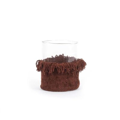 The Oh My Gee Candle Holder - Burgundy Velvet - L