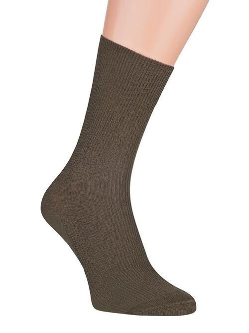 ONAIE Pressure-Free Ribbed Socks - 45-47 - Brown Stone