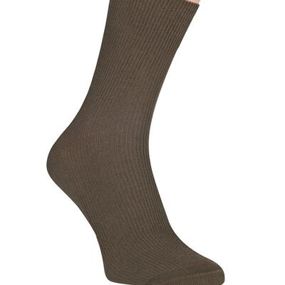 ONAIE Pressure-Free Ribbed Socks - 45-47 - Brown Stone