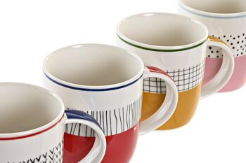 MUG PORCELAINE NEW BONE 11,5X8,3X9,5 365ML 4 ASSORTIMENTS. PC201119 3