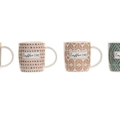 MUG PORCELANA NEW BONE 11,5X8,3X9,5 365ML 4 SURT. PC201118