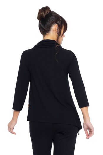 haut noir à manches longues BLACK LONG SLEEVE TOP "PLIÉ" 3