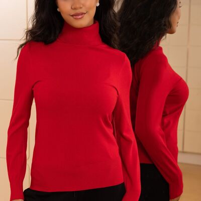 Turtleneck knit sweater with long sleeves, top quality