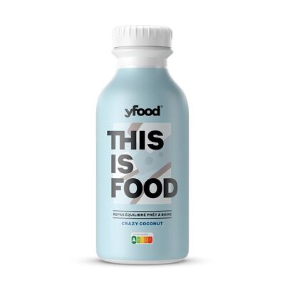 YFOOD - Es un alimento balanceado harina de coco loco lista para beber - Botella de 500ml - Bebida láctea, esterilizada UHT, sin lactosa, con aceites vegetales. Con edulcorante. 1,5% de grasa.