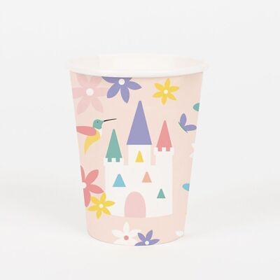 8 Paper cups: princess 1