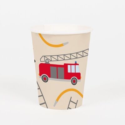 8 Paper cups: firefighter