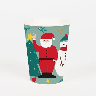 8 Vasos de papel: Navidad 1