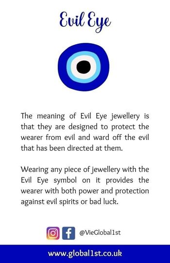 Bracelet mauvais œil avec 2 perles dorées de chaque côté, bleu (JIT) 2