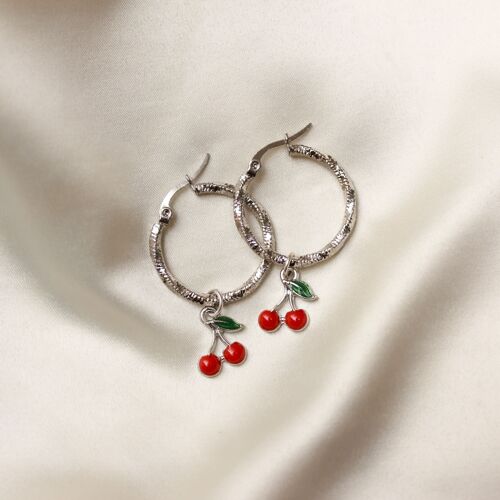 Millie earrings ♡ cherry silver