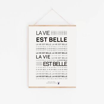 Affiche Mantra : La vie est belle (A2, A3, A4, A5, mini) 1