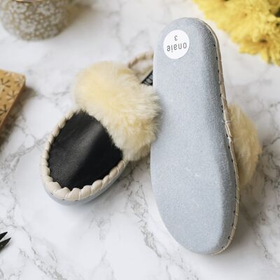 Tiramisu Sheepskin Mules