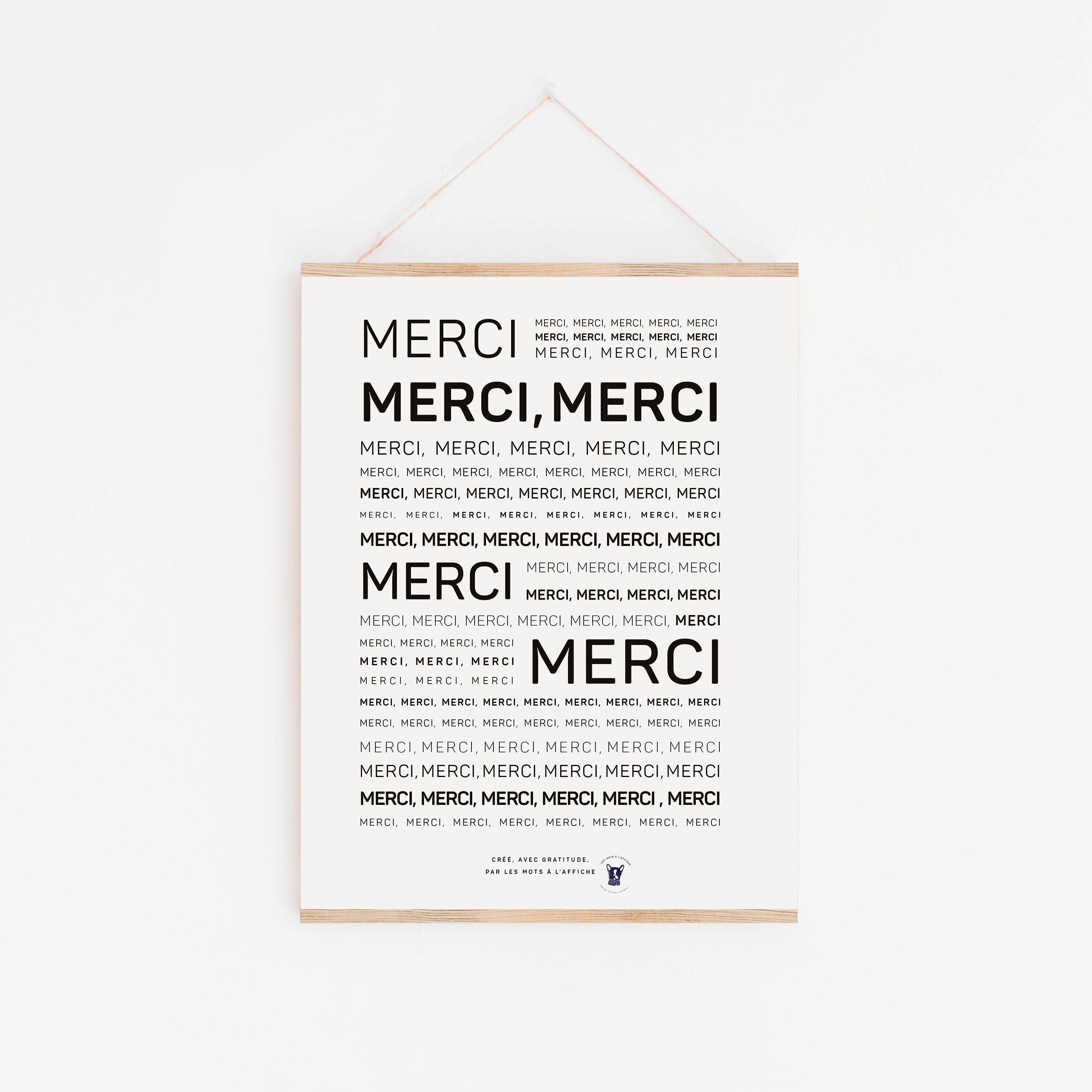 Affiche Mantra Merci (A2, A3, A4, A5, A6)