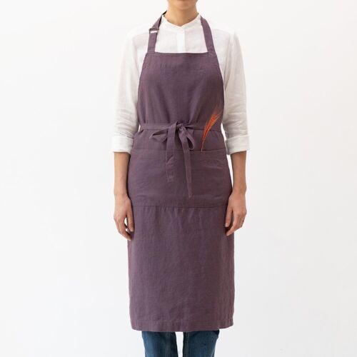 Montana Grape Linen Chef Apron