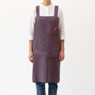 Montana Grape Linen Pinafore Apron