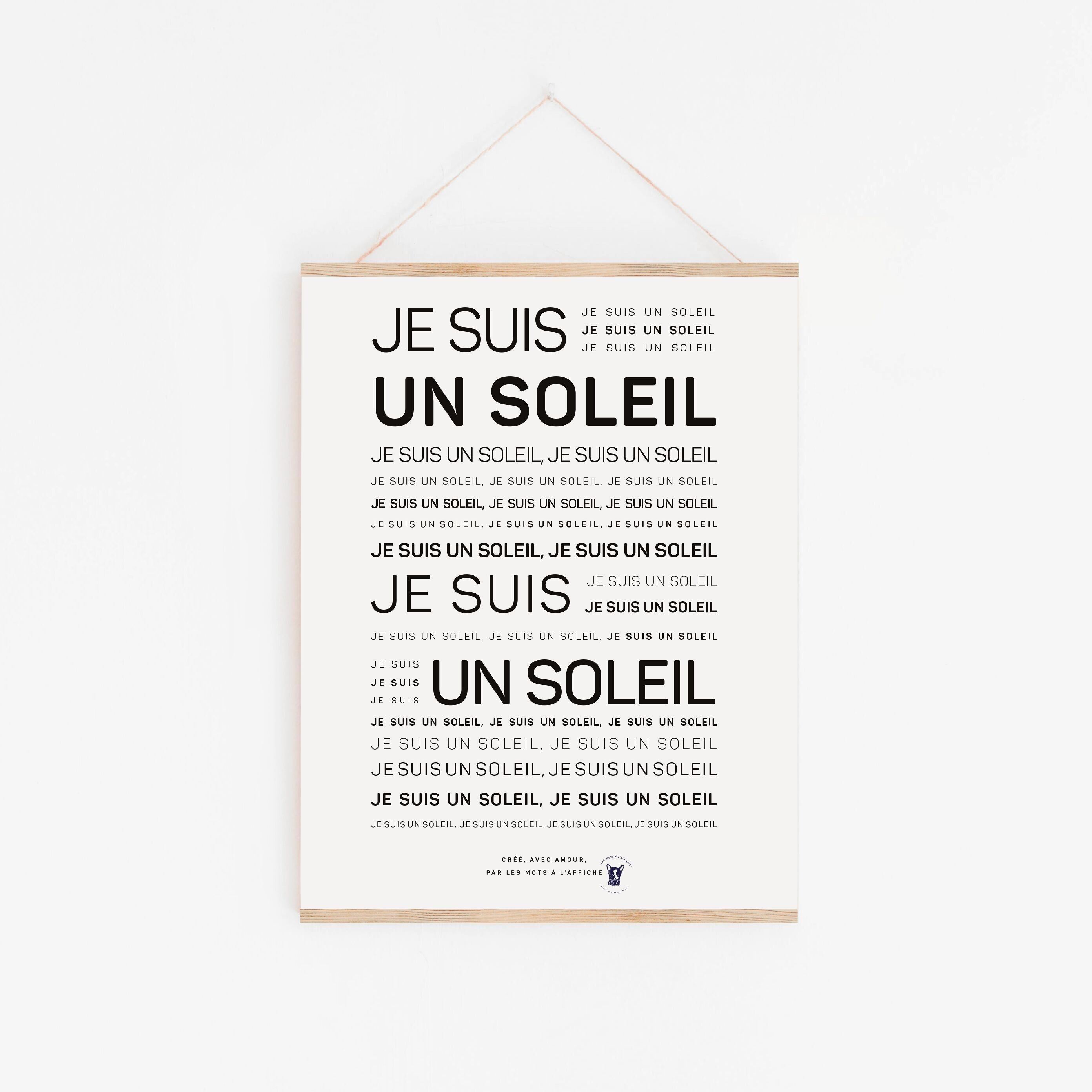 Affiche Mantra Je suis un soleil (A2, A3, A4, A5, A6)