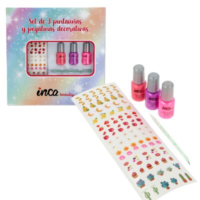 Children's manicure set - Water nail polish - Decorative stickers
