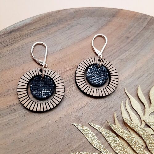 Boucles d'oreilles BULLE Noir