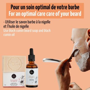 Savon à barbe à la nigelle bio 3