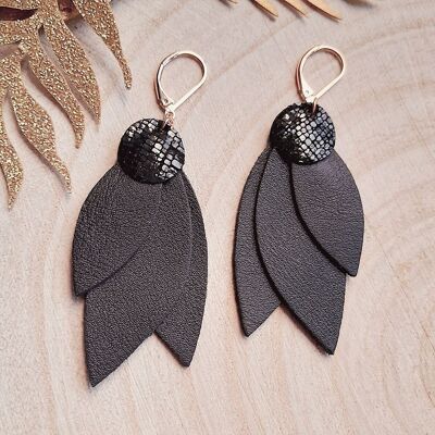 Pendientes CELESTE Negro Mate