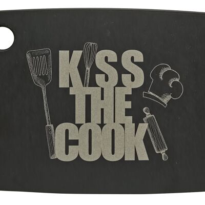 Cutting board "KISS THE COOK"