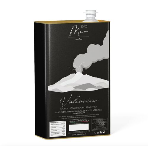 Etna Olive Olio Extra Vergine D'oliva - Latta Vulcanico 5lt - Olive Nocellara dell’Etna - EVO