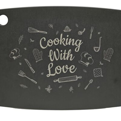 Schneidebrett "COOKING WITH LOVE"