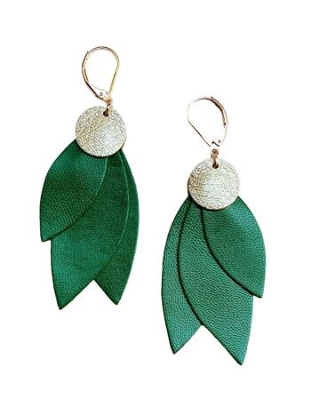 Boucles d'oreilles CELESTE émeraude 3