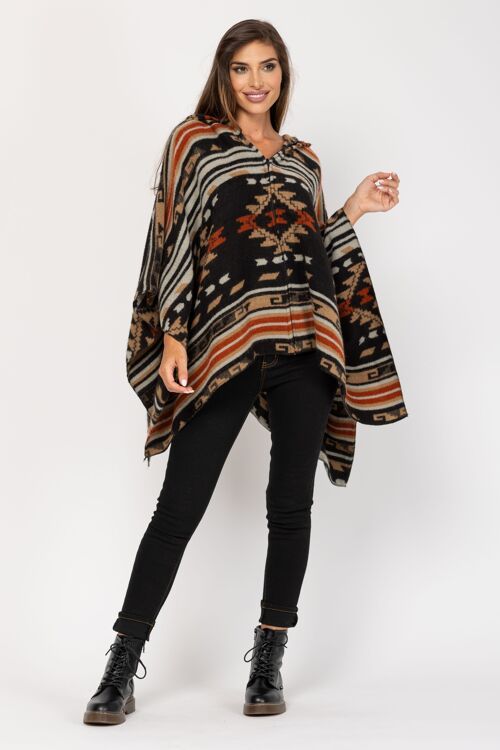 PONCHO 100%ACRILICO HH8162PO_NEGRO