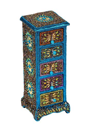 COFFRET ARTISAN DÉCORÉ BOIS ET VALEURS DO9453BX_AZUL 1