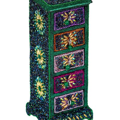 DECORATED WOOD AND VALUES ARTISAN BOX DO9453BX_VERDE