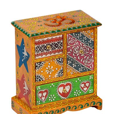 WOODEN DRAWER DECORATED BY HAND WOOD AND METAL DO9455BX_UNICO