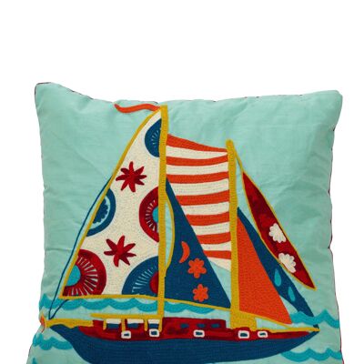 EMBROIDERED CUSHION 100% POLYESTER DO9472CO_UNICO