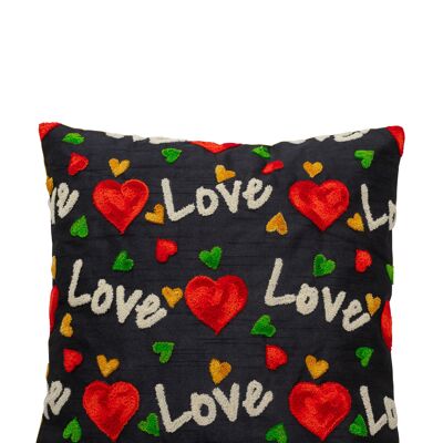 EMBROIDERED CUSHION 100% POLYESTER DO9497CO_UNICO