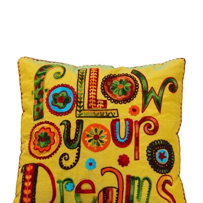EMBROIDERED CUSHION 100% POLYESTER DO9500CO_UNICO