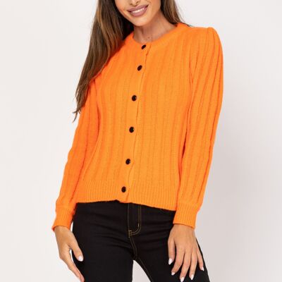 CHAQUETA PUNTO 100%ACRILICO HH8164C_NARANJA