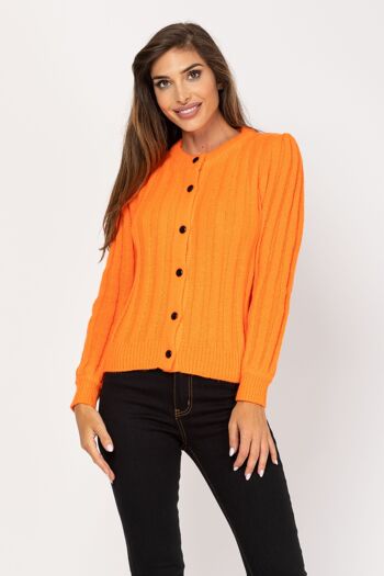 VESTE EN MAILLE 100% ACRYLIQUE HH8164C_ORANGE 2