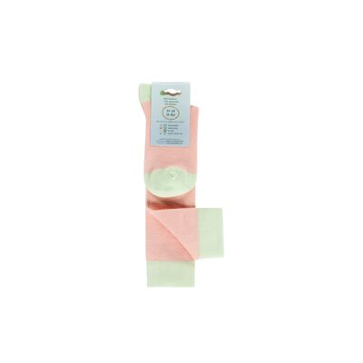 Knee high socks bamboo PINK / MINT GREEN 6Y-8Y