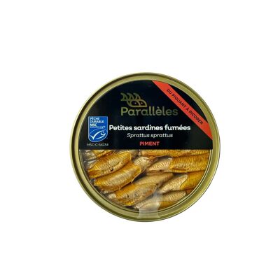Small sardines (Sprats) smoked MSC with chili