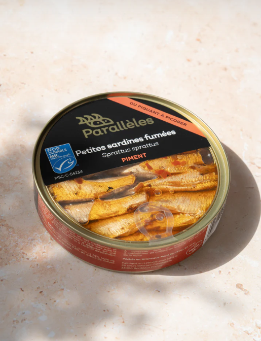 CLEARANCE SALE - MSC-certified smoked baby sardines (Sprats) with chili pepper
