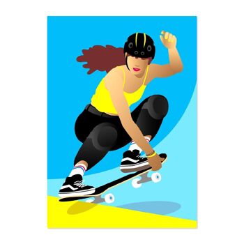 Image A4 patineuse fille sautant pour enfants et adolescents 1