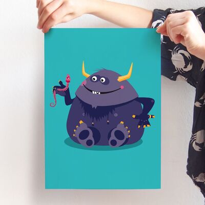 Cuadro A4 Monster Friends "Pendi y el Mal" para niños