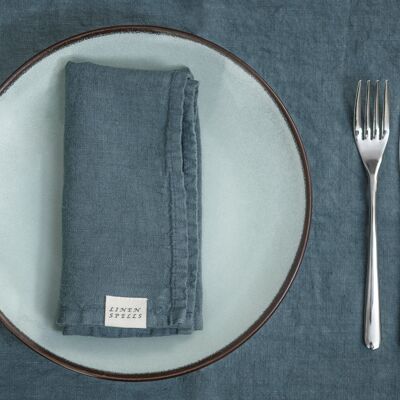 Ocean Blue linen placemat set of 2