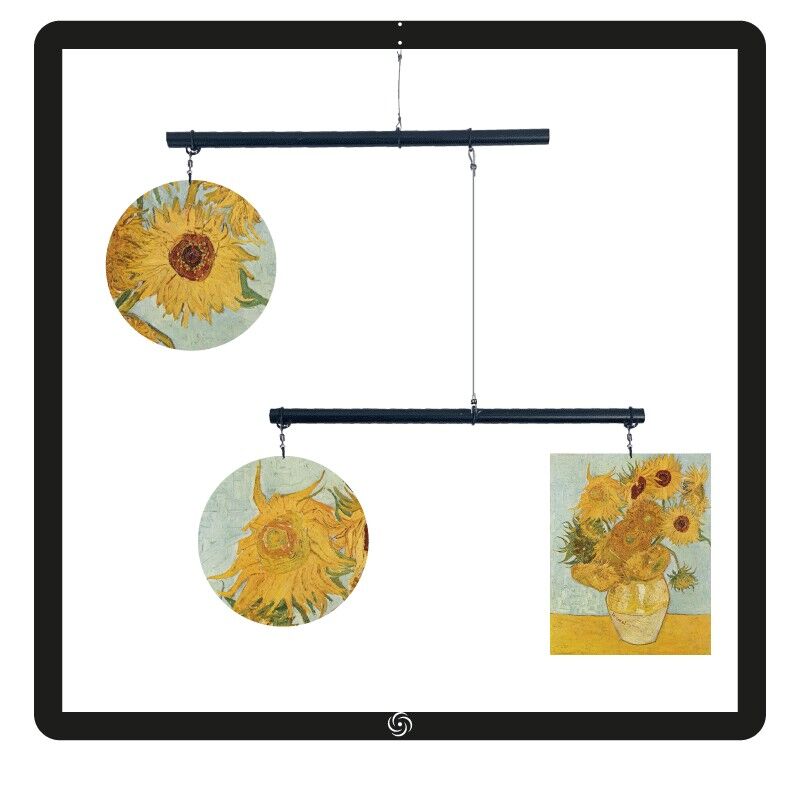 Jarrón Con Doce Girasoles