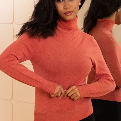 Turtleneck knit sweater with long sleeves, top quality