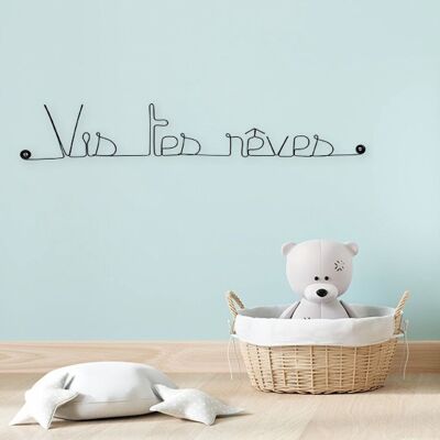 Wire Wall Decoration "Live your dreams" - to pin - Wall Jewelry